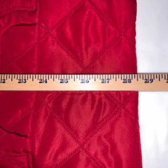 Jane Ashley Red Puffer Vest Size 3XL Sleeveless Zip Up Pockets Warm Oversize Y2k - Picture 9 of 11